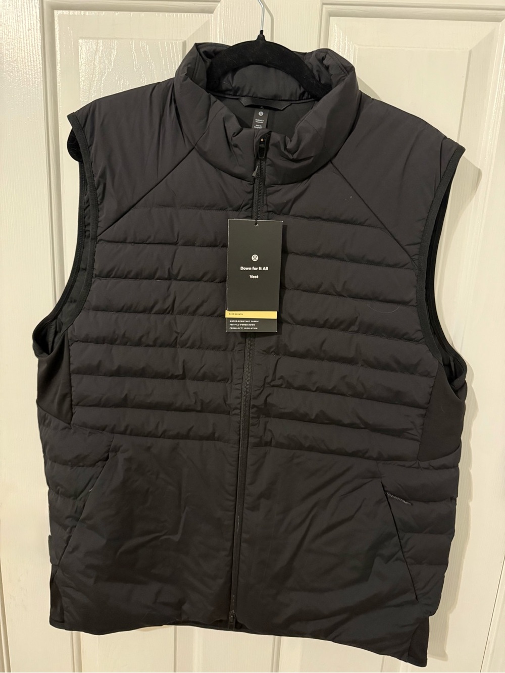 lululemon Men’s Down for It All Vest Quilted Puffer Vest in Black XL NWT